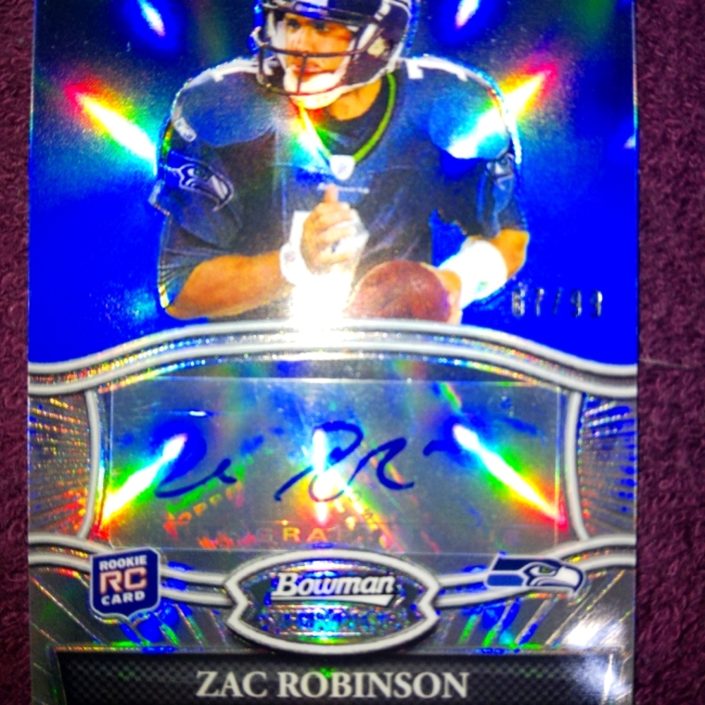 2010 BOWMAN STERLING ZAC ROBINSON RC/AUTO  #67/99